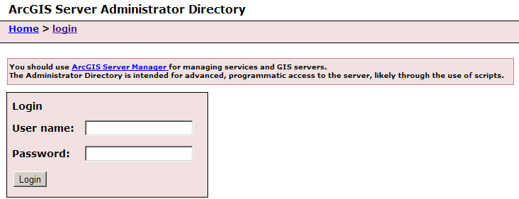 ArcGIS Server Administrator Directory